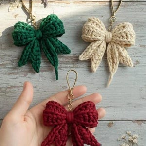 Patrón de llavero de lazo de ganchillo (PDF), dije de cinta para bolso para principiantes, tutorial de amigurumi