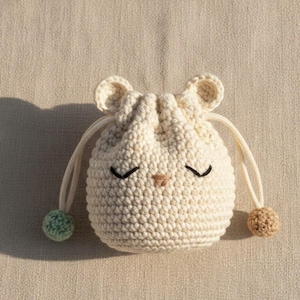 Virkat Kawaii Björnpåsemönster – Nybörjare Amigurumi PDF