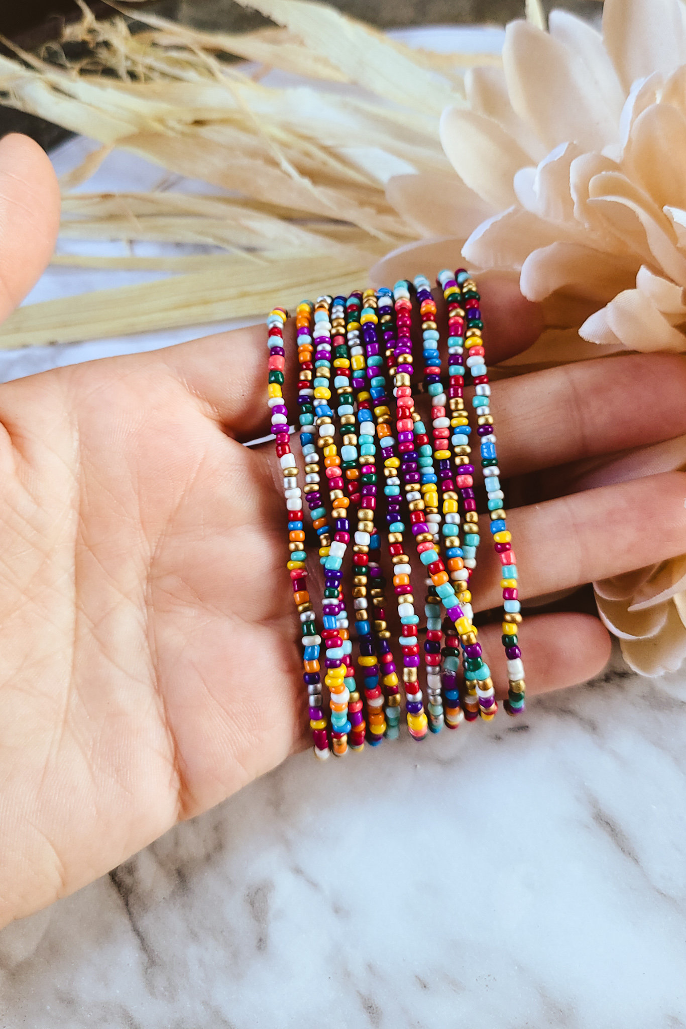 Colored beads bracelets