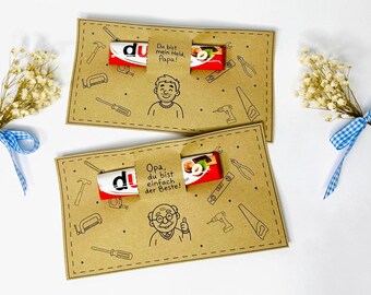 Vatertag Druckvorlage – Fathers Day Gift Printable für Papa & Opa, Geschenkidee zum Ausdrucken, Craft Template for Printing