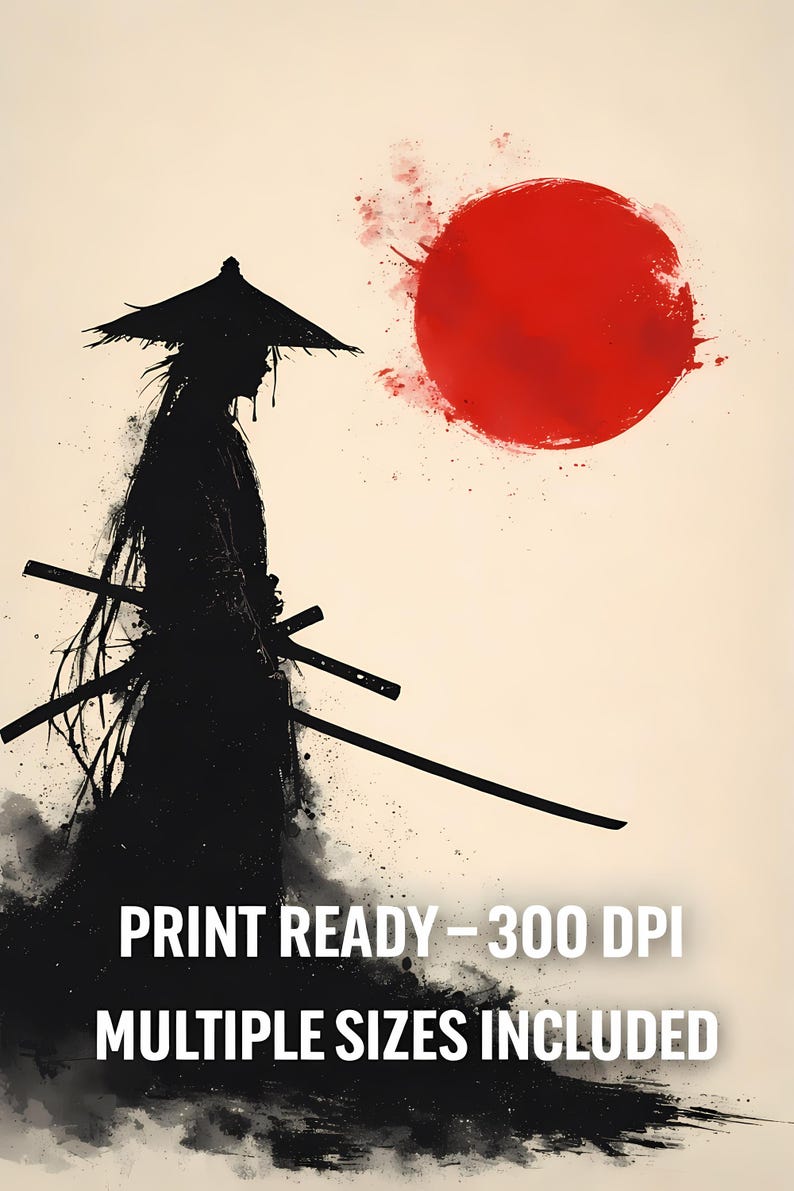 Bushido Samurai Poster Digital Download | Minimalist Samurai Wall Art ...