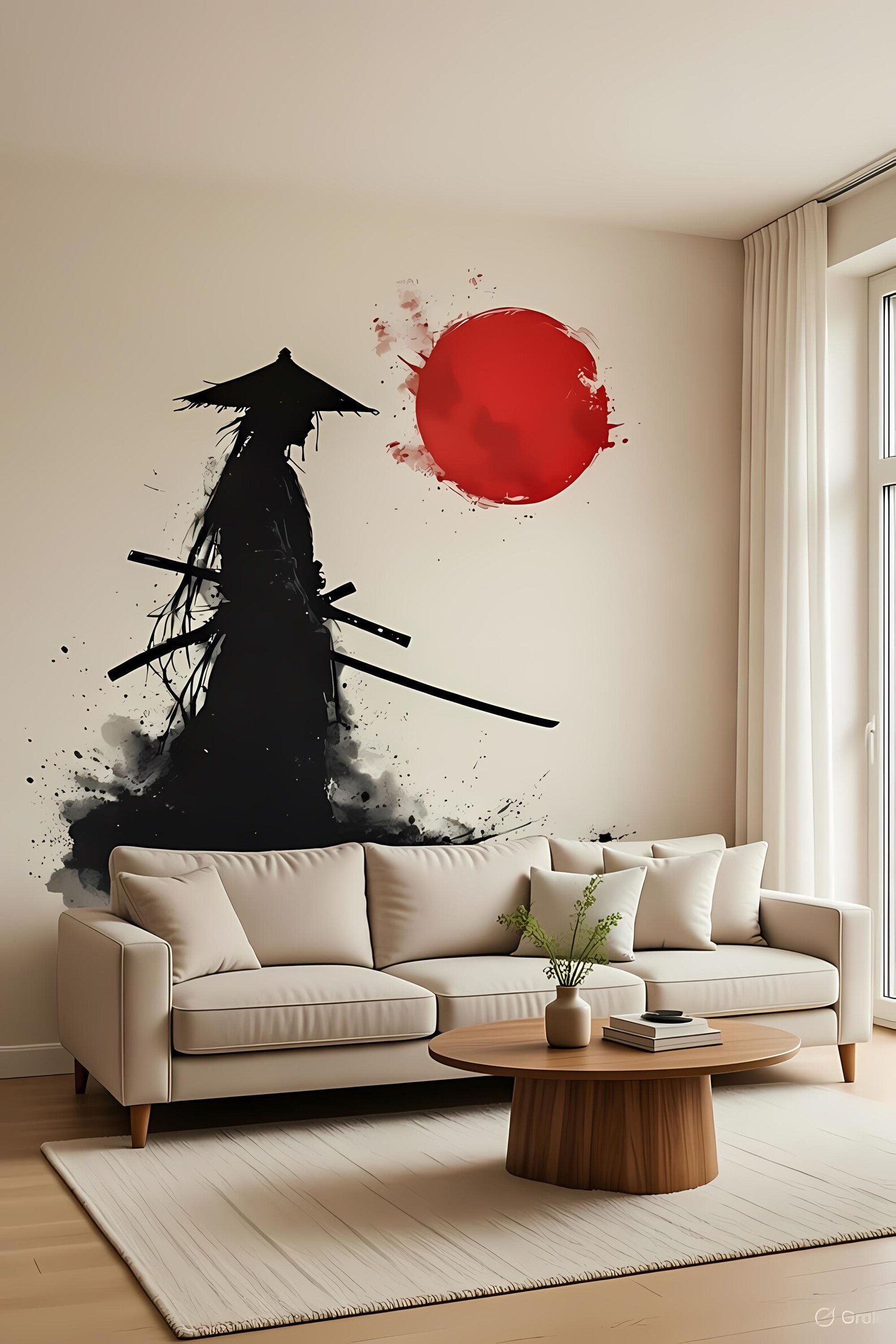 Bushido Samurai Poster Digital Download | Minimalist Samurai Wall Art ...