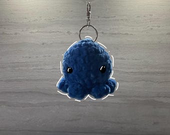 Blue octopus keychain