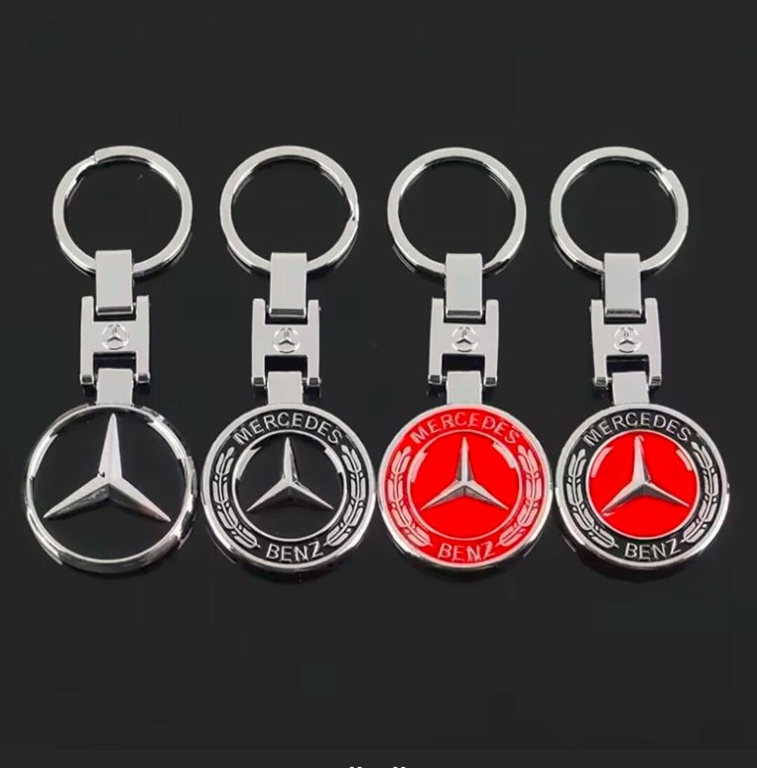 Mercedes-benz Luxury Car Keychain – Premium Metal & Leather Key Ring ...