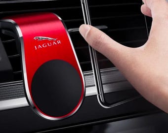 Jaguar Magnetic Car Phone Holder – L Type Metal Mount Stand Accessory