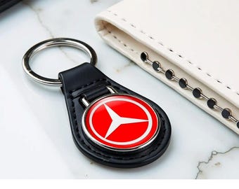 Mercedes-Benz  Keychain – Premium Metal & Leather Key Ring Accessory