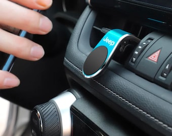 Jeep Magnetic Car Phone Holder | Mobile Mount Smartphone GPS Support Stand |  Interior Accessory