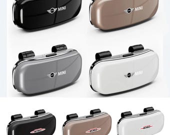 Mini Cooper Sun Visor Sunglasses Case | Car Glasses Storage Box Holder | Car Eyeglass Organizer | Interior Accessory & Gift for Drivers