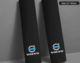 Volvo Seat Belt Pads Set – Leather Shoulder Cushion Cover Gift