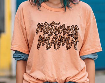 Motocross Mama Leopard print PNG Sublimation, Mom Shirt Design Digital Download