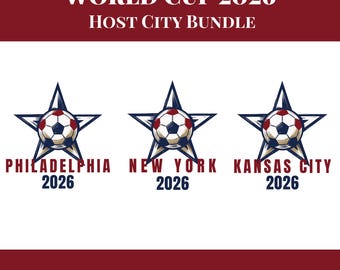 World Cup 2026 Host City Bundle PNG, Soccer Sublimation Design, Football 2026, USA Cities Soccer Shirt PNG, Digital Download