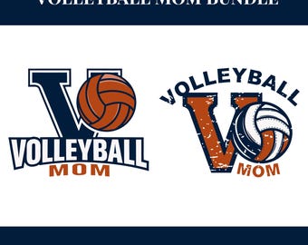 Volleyball Mom PNG Bundle, Retro Volleyball Sublimation, Sports Mom Shirt Design, Volleyball PNG, Digital Download