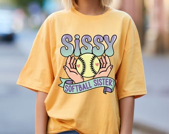 Sissy Softball PNG SVG, Softball Sister Shirt Design, Game Day Family Support, Proud Softball Sissy, Sports Sister Gift