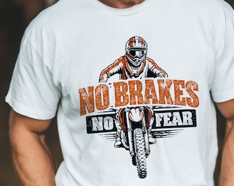 Diseños de sublimación de motocross, Sin frenos, sin miedo PNG Diseño de camiseta de motocross para piloto de moto de tierra para sublimación Descarga