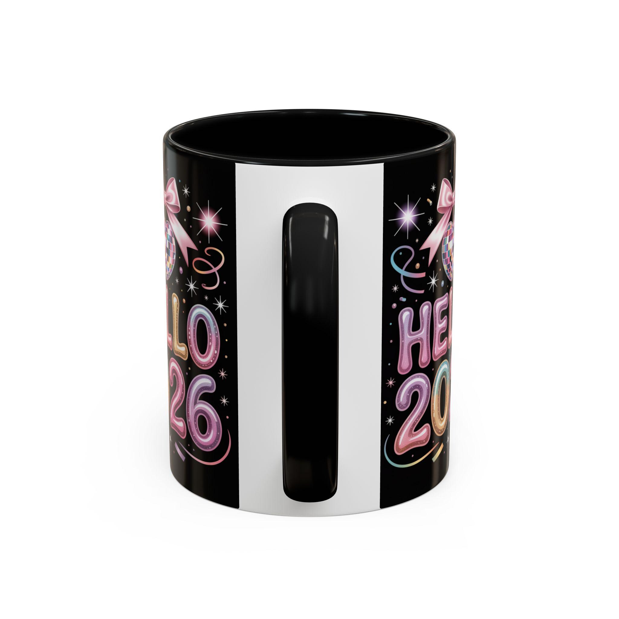 Discover Hello 2026 New Year Mug, Disco Ball Celebration Coffee Cup, Festive Ceramic Mug