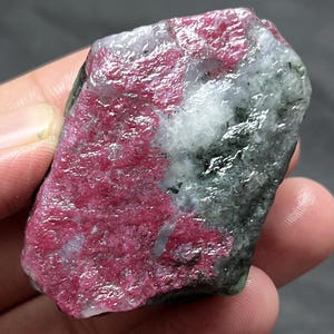 Hand-Selected Natural Ruby Zoisite Rough, Red Green Crystal 114g