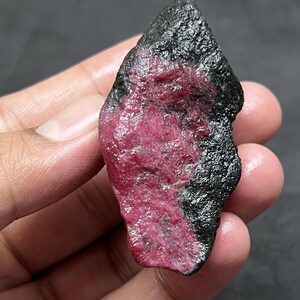 Handpicked Natural Ruby Zoisite Rough, Raw Anyolite Stone 75g