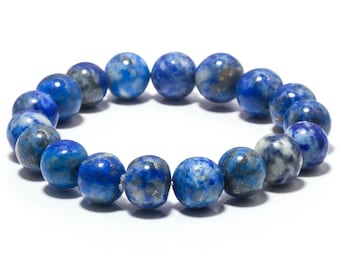 Natural Lapis Lazuli Beads Bracelet 9MM Round | Wisdom Truth Protection Healing Gemstone Jewelry