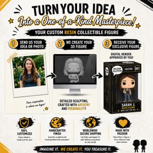 Personalisierte Pop-Figur – Individuell gefertigtes Geschenk, kreatives Geschenk, Geek-Kunst, exklusives Sammlerstück, personalisierte Verpackung