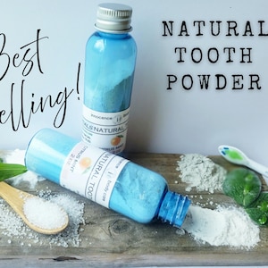 Tooth Powder JUICY Citrus Mint | Natural | Vegan | Fluoride-Free Polish | Kid-Safe | Freshens Breath | BEST Seller! With Xylitol | 2 oz
