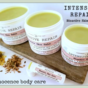 Intensive Repair Salve | Deep Healing Organic Balm | Best Seller! For Severe Dry Skin | 6 Powerful Herbs, 8 Oils, Allantoin, Flavonoids 2 oz