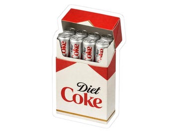 Diet Coke Fridge Cig Sticker
