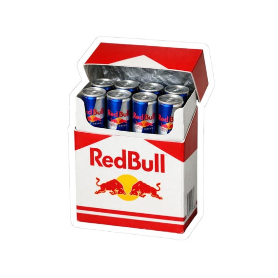 red bull cigarette Redbull Fridge Cigarette Sticker