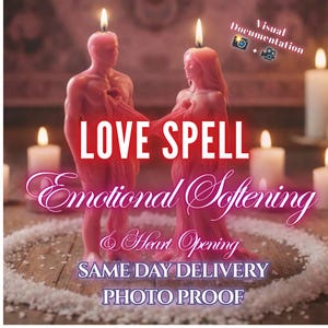 EXTREME LOVE SPELL - Rituel d'Adoucissement des émotions et d'ouverture du cœur | Bougie rose Love Energy Work | Guérison du partenaire évitant | Le jour même