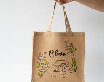 Eco Friendly Jute Shopping Bag | Reusable Grocery Tote | Handmade Burlap Market Bag | Sustainable Everyday Tote