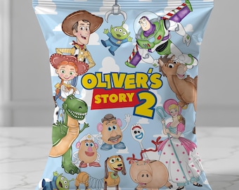 Toy Story Chip Bag, Editable Canva Favor Bag Wrapper