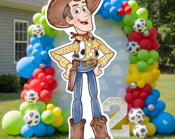 Woody Toy Story-knipsel, levensgrote foto prop afdrukbaar