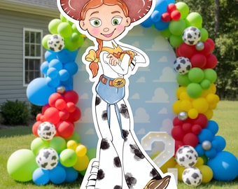 Jessie Toy Story utklippsfigur, utskrivbar fotorekvisita i naturlig storlek