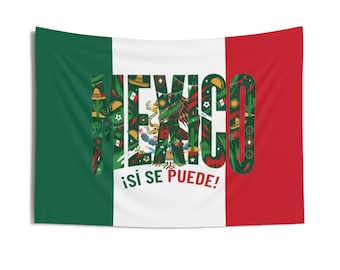 Bandera de México para la Copa Mundial de Fútbol 2026, Bandera de México para la Copa Mundial, Bandera para el día del partido, Bandera del estadio