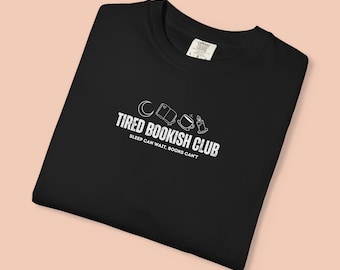 Camiseta del Club de Lectores Cansados, Camiseta para Amantes de los Libros, Corriendo a base de Café y Libros, Camiseta para Lectores, Regalo para Ratones de Biblioteca, Camiseta Acogedora para Leer