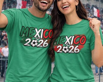 Camiseta de fútbol de México 2026, Camiseta de fútbol de México, Camiseta con la bandera mexicana, Camiseta del Mundial de Fútbol 2026, Camiseta para aficionados de México, Camiseta para el día del partido