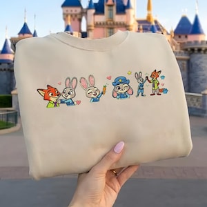 EMBROIDERED Disney Zootopia We're wild and we can't be tamed T-shirt Sweatshirt Hoodie, Animal Kingdom WDW Disneyland Embroidery shirt 画像 1