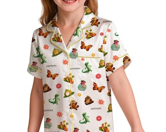 Pijama largo/corto con el personaje "Hoppers" para adultos y niños.