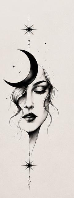 Dark Feminine Tattoo Bundle | Gothic Minimalist Tattoo Designs ...