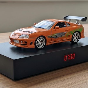 Toyota Supra MK4 Alarm Clock – Realistic Engine Sound Alarm | Handmade JDM Desk Clock | Unique Car Lover Gift