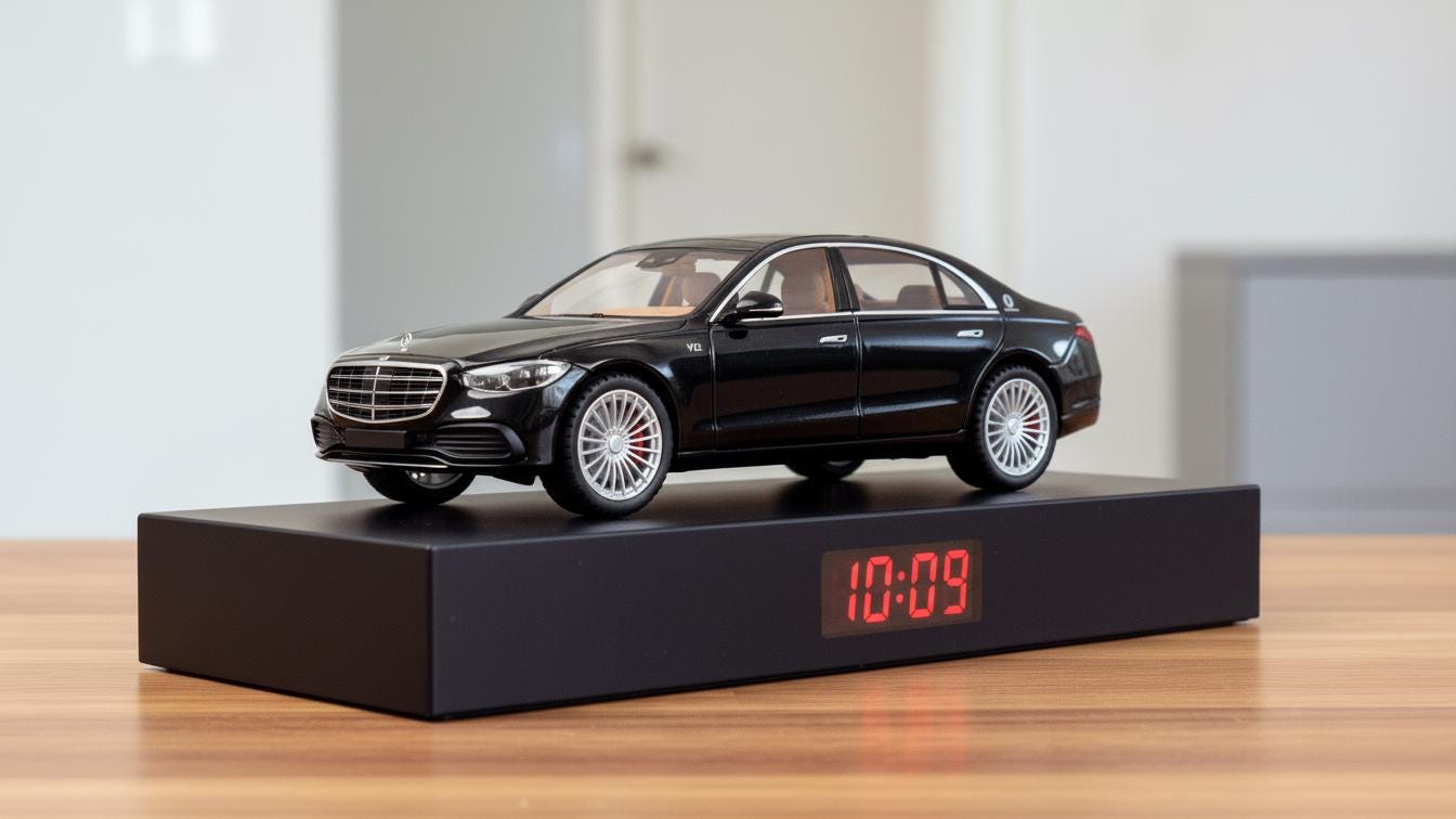 Mercedes-benz S-class W223 Alarm Clock – 1:24 Luxury Engine Sound