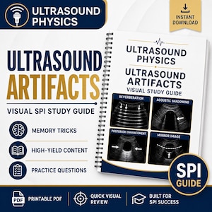 Ultrasound Physics Artifacts Visual Study Guide | SPI exam prep (PDF Download)
