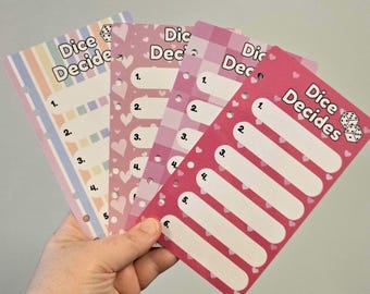 Dice Decides Dashboard - Cash Stuffing Challenges