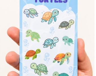 Tenner Turtle Savings Challenge UK | Laminated Tracker | Cash Stuffing Binder Insert | Money Saving Chart