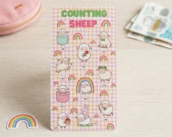 Counting Sheep Cash Stuffing Savings Challenge | Budget Binder Tracker | Money Saving Challenge Card | Cash Envelope Budgeting