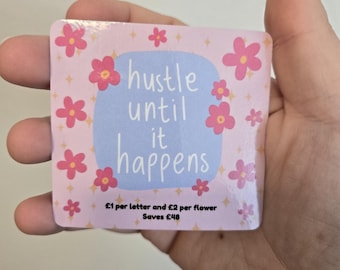 Mini Savings Challenge UK | Laminated Cash Stuffing Card | Cute Budget Tracker | Fun Money Saving (Hustle)