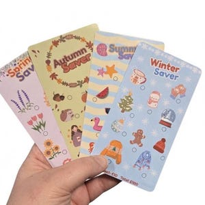 Seasonal Savings Trackers | Laminated | Cash Stuffing | Challenge Binder