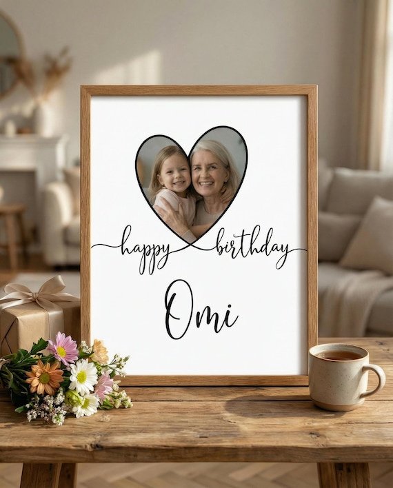Happy Birthday Oma, Geschenk Ideen, Geschenke mit Fotos, besondere geschenke, personalisierte Geschenke, sofort Download,
