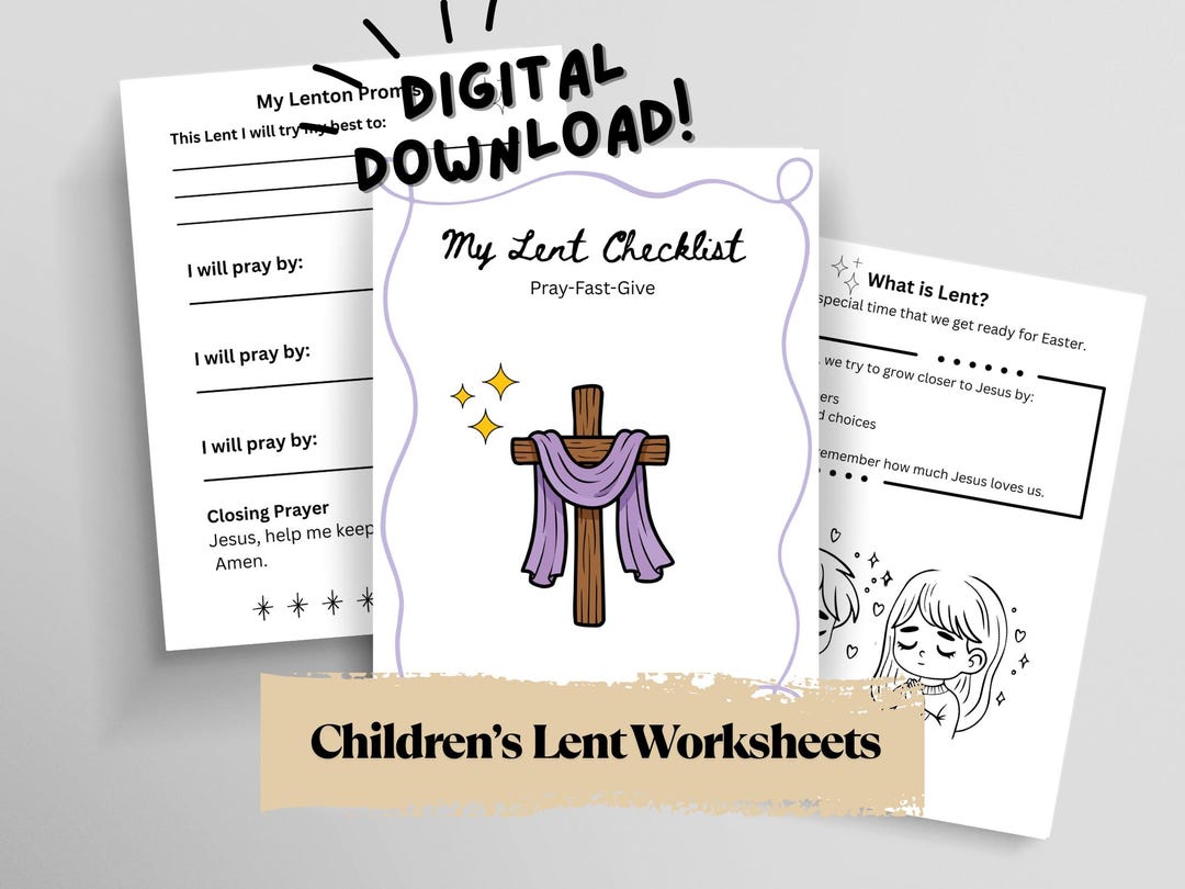 Catholic Lent Activity Packet for Kids | Homeschool Printable (PDF ...