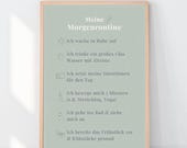 Morgenroutineposter für Mamas – achtsamer Start in den Tag mit Zeit für Dich