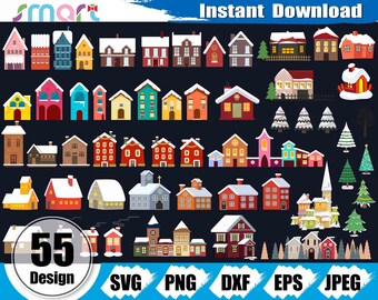 Download Christmas House Svg Etsy